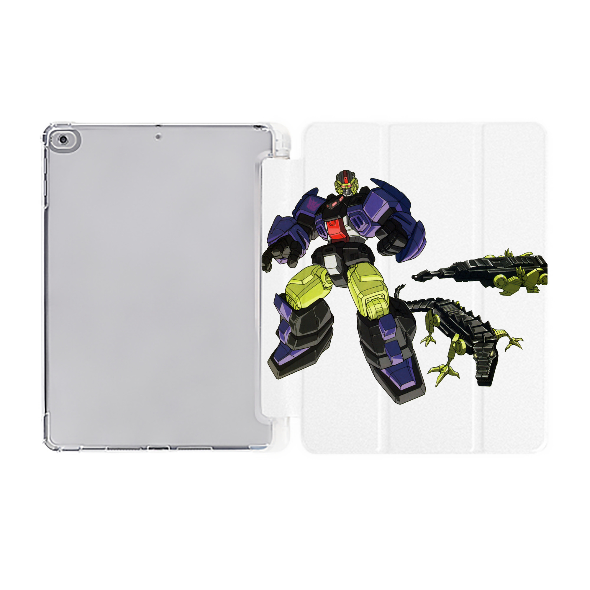 （画像用）  IPad ケース ペン収納付き 三つ折りスタンド PUレザー×シリコン 対応機種9.5/10.5/10.9インチ
